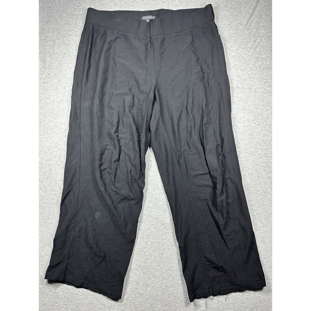 Eileen Fisher Pull‎ On Pants Women’s Sz Medium Black Straight Leg